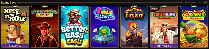 BetWest Casino Games